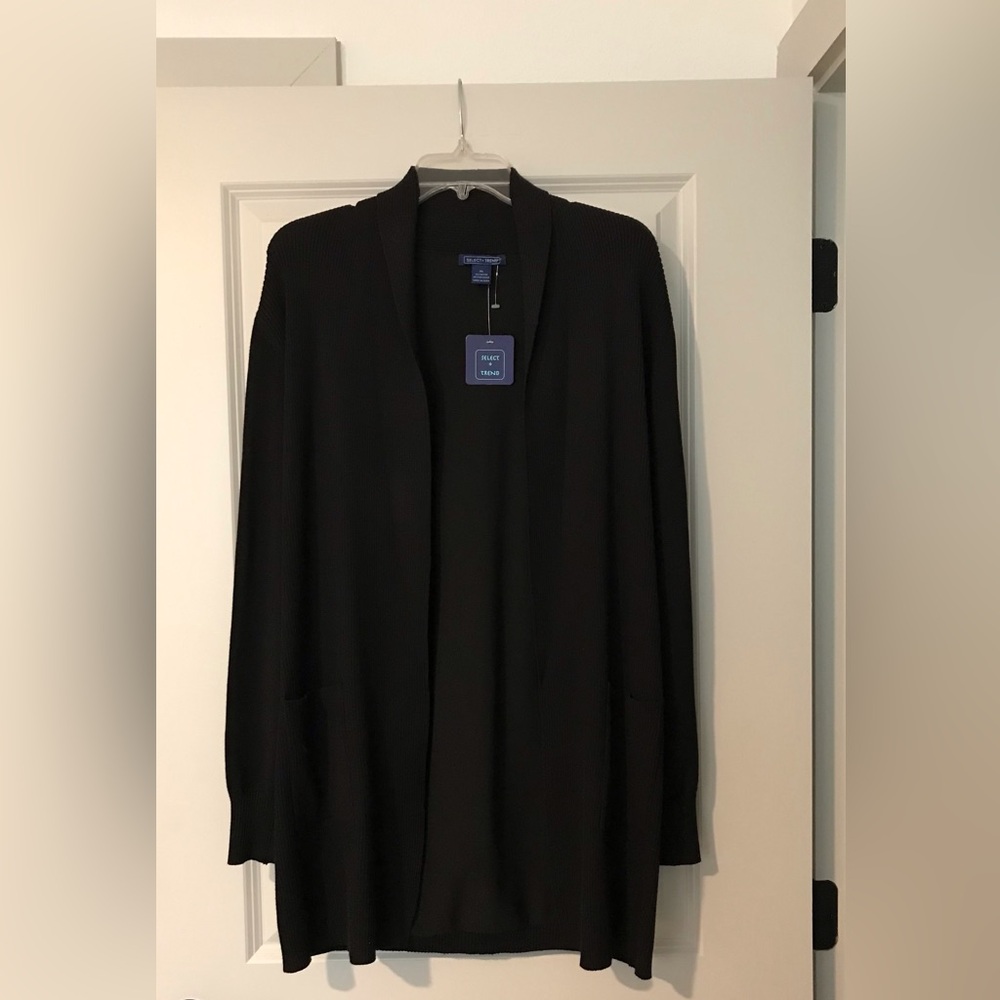 NWT-Black Open Front Sweater/Cardigan